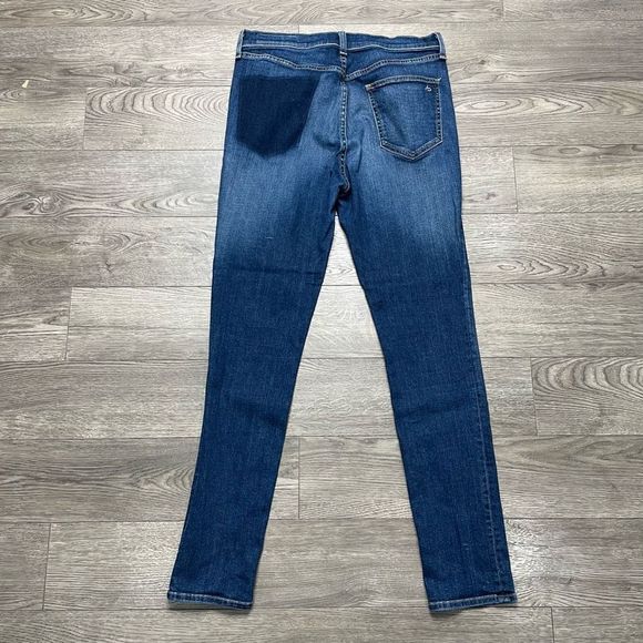 Rag & Bone Jeans Blue Dark Denim Skinny Womens Size 32 High Rise - Picture 5 of 9